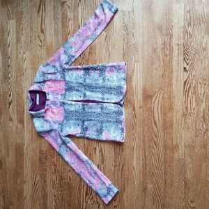 (M) Chloe K Structured Pure Sequined Jacket/Blazer Floral Print Colorful Art